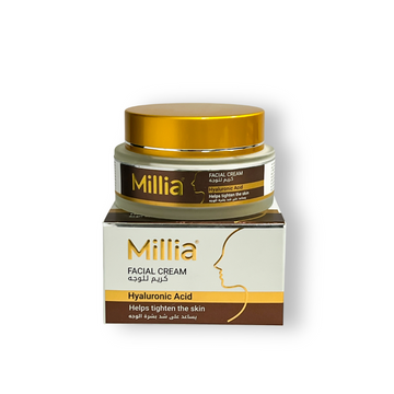 Millia Hyaluronic Acid Skincare – Choose Between Cream (100 ml) or Serum (40 ml) - Intense Hydration, Plumpness, and Smoothness with Hyaluronic Acid